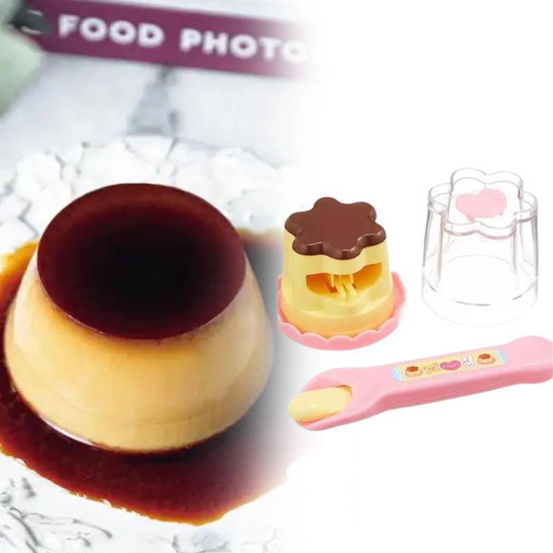 Mellchan Strawberry Pudding Toy Set Food Feeding Play House Prop Kids Gifts