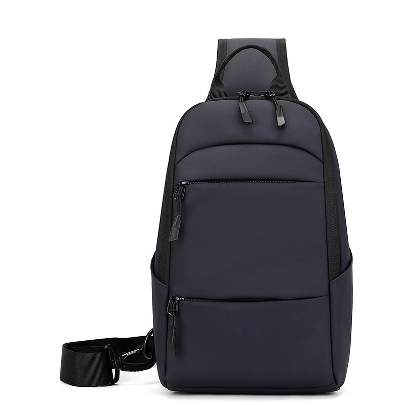 

Однотонна чоловіча нагрудна сумка великої місткості Велосипедна сумка Сумка через плече для приміських поїздок синій