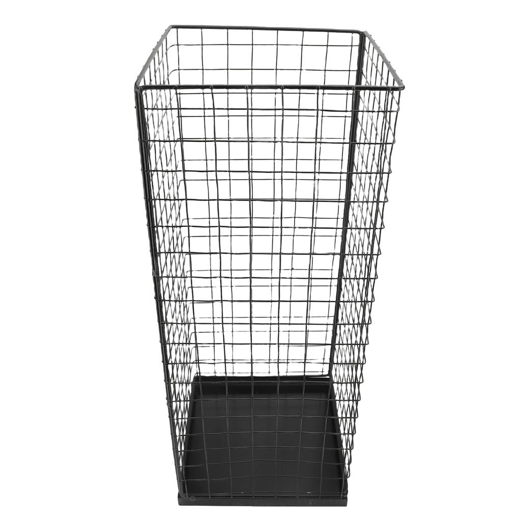 Umbrella Holder Metal Entryway Storage Rack Indoor Entrance Walking Stick Stand with Bottom Drip Tray Black