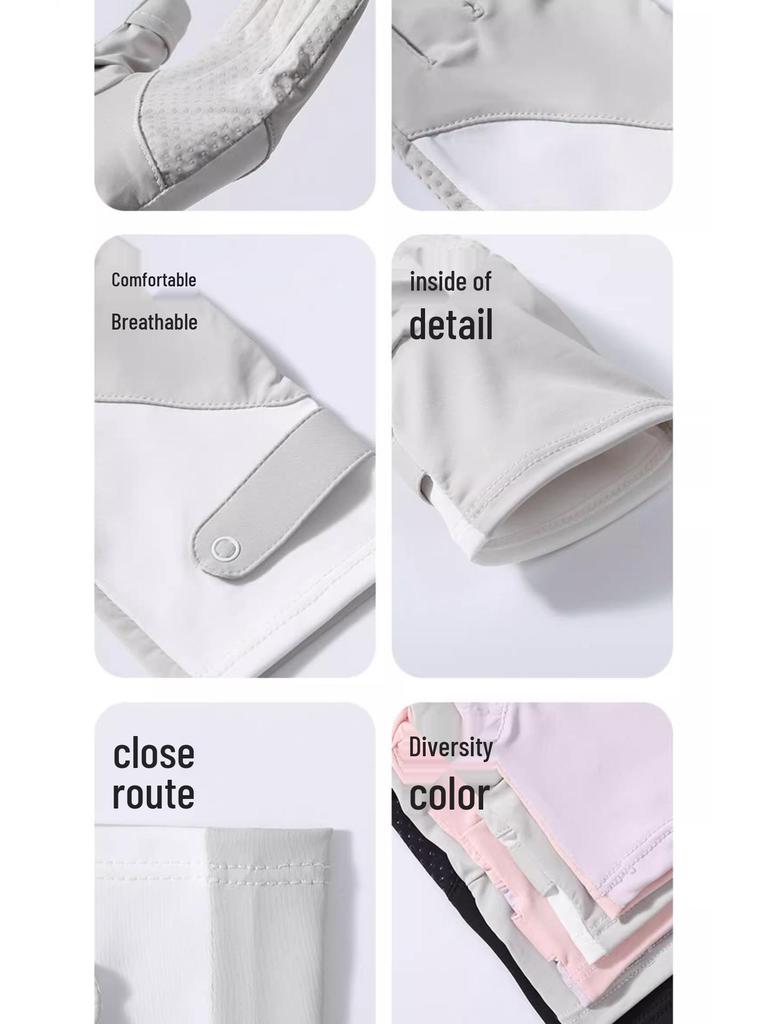 Women's UV Protection Cycling Gloves - Summer, Non-slip, Touchscreen, Ice Silk