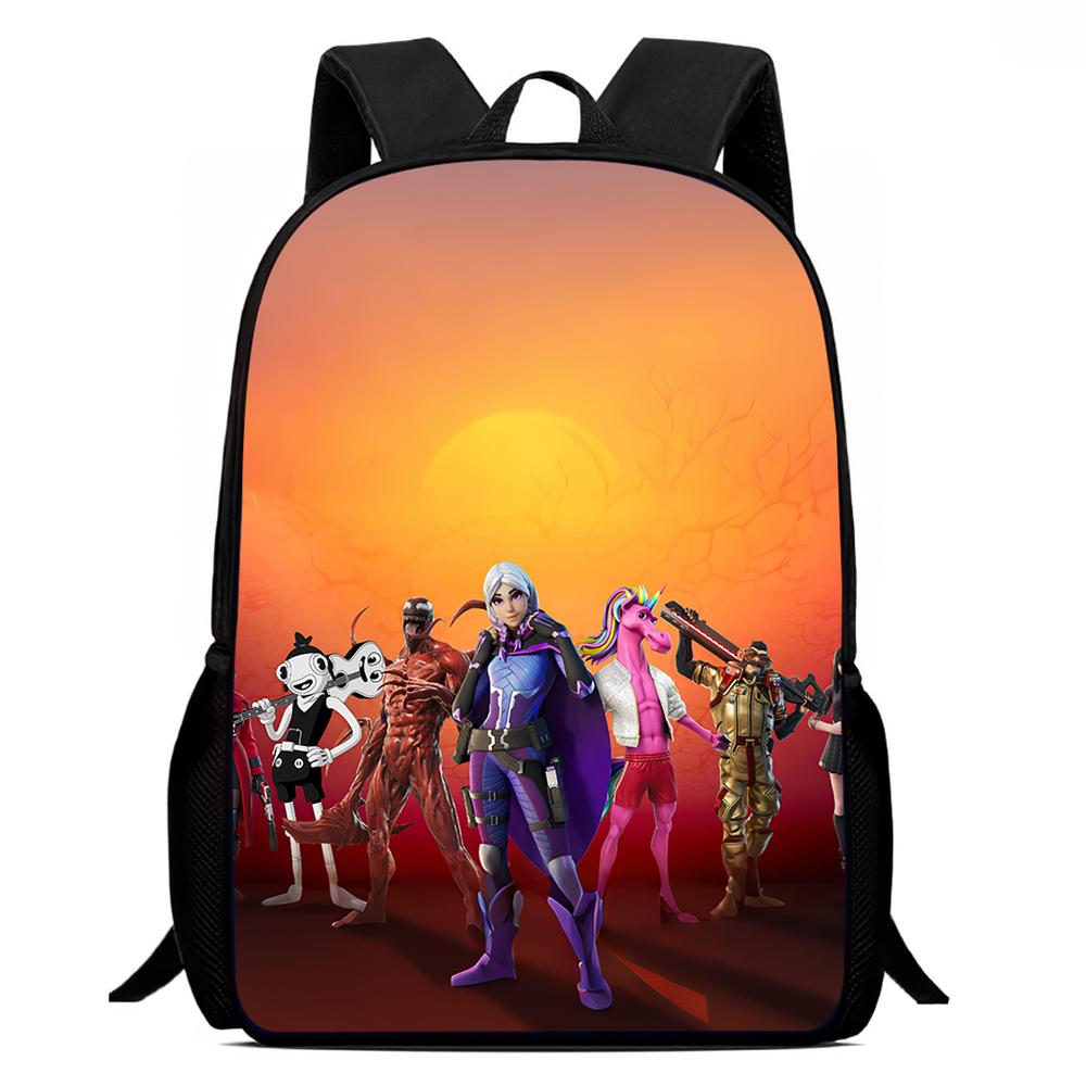 FORTNITE Cartoon 15-inch Lightweight & Durable Primary School Backpack with Adjustable Shoulder Straps for Boys&Girls Ages 6-10