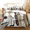 Bungou Stray Dogs S4 Beding Set Single Twin Ful Quen King-Sized Dimensionsd Dimensions Bed Linen Set Adult People Kid Bedrom Duvetcover Sets Anime Bed