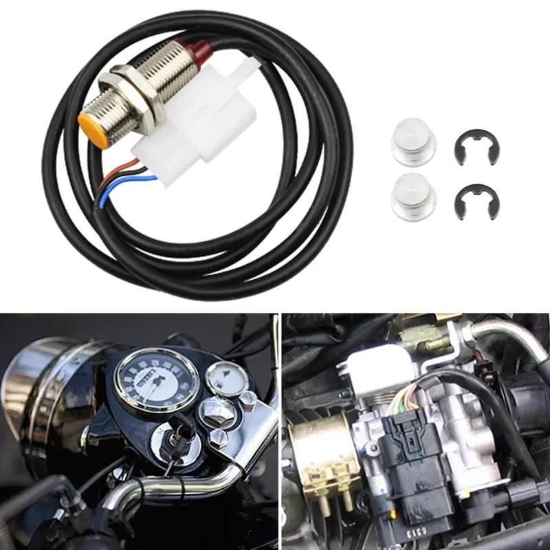 New Motorcycles Tachometer Sensor 12V Sensor Cable With 2 Magnets 3 Pins Odometer Speedometer Tachometer For ATV Scooter