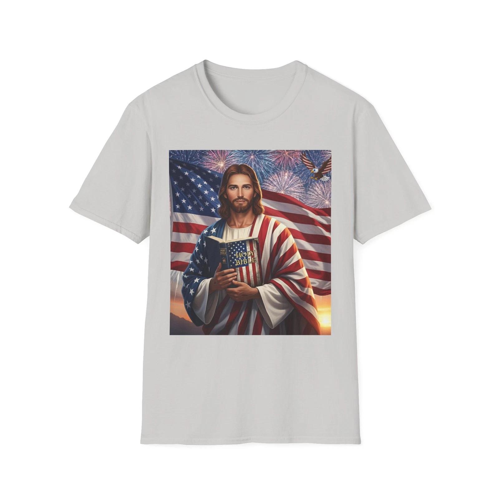 

Patriotic Jesus Funny T-Shirt - Great Gift 2XL