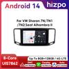 Snapdragon Car Radio Stereo Intelligent Screen for Volkswagen VW Sharan SEAT Alhambra 7N 2010-2022 Multimedia Player GPS Carplay 4GWiFi Video