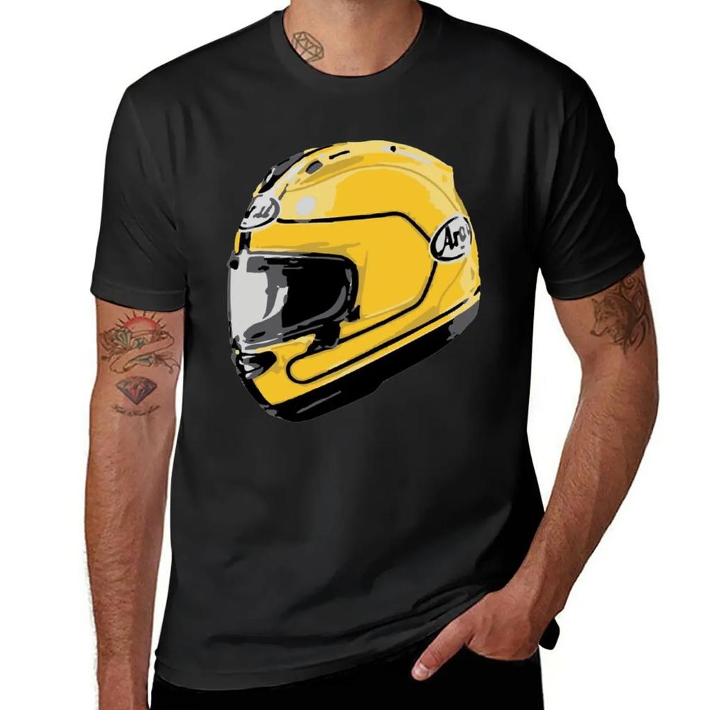 Abbigliamento streetwear anime pesante Nuova maglietta casco Joey Dunlop maglietta divertente vestiti estivi magliette Unisex pesante Unisex