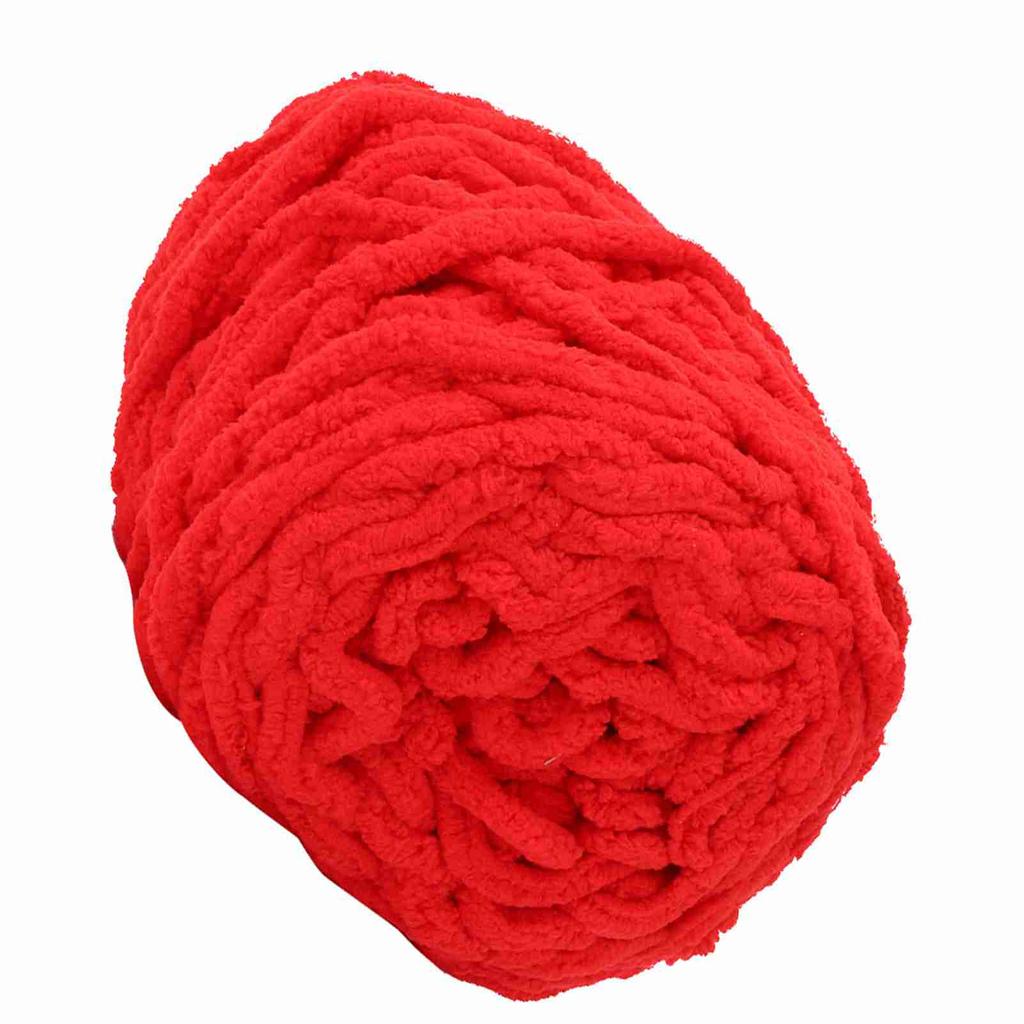 Single Thick Ice Strip Yarn Needle Knitting Woven Blanket Slipper Line(Milk White)