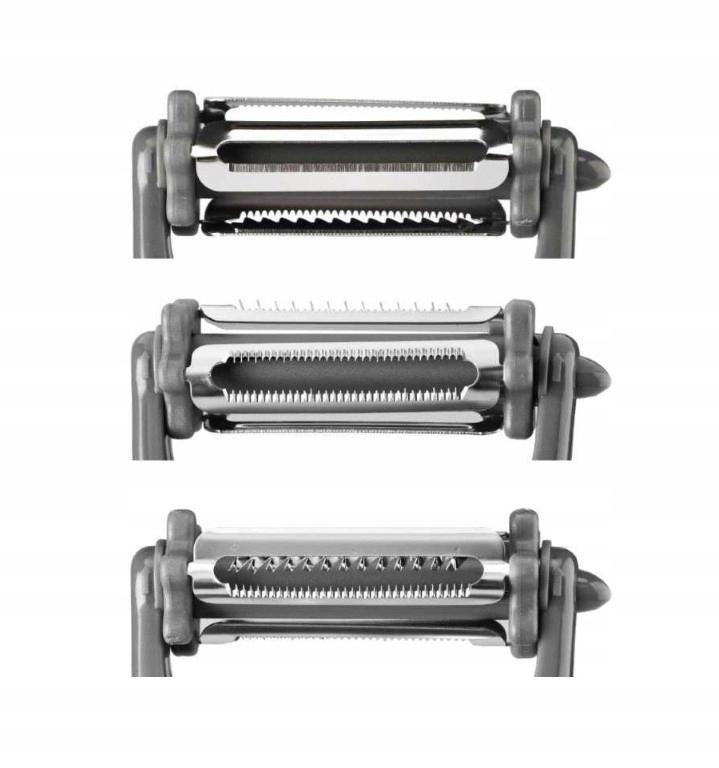 Multi-function Vegetable Peeler with 3 Blades, Stainless Steel