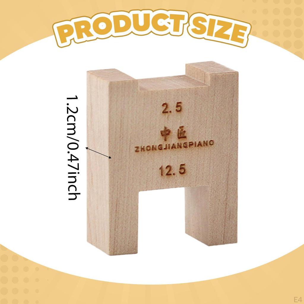 Piano Black Key Height Gauge Measurement Block Compact Sturdy Professional Musical Instrument Repair