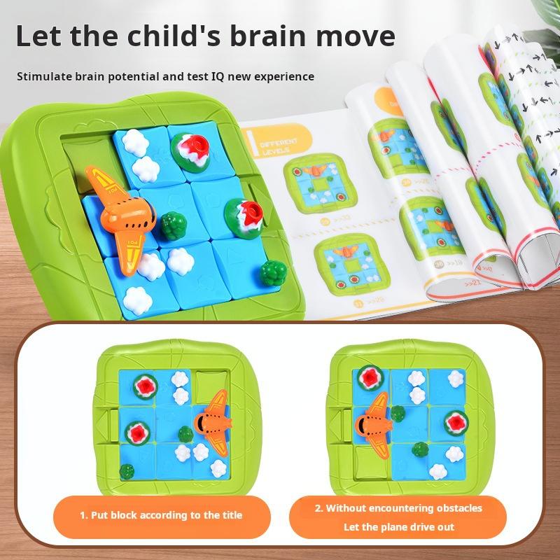 Flight Journey Toy Children Huarong Road Spatial Thinking Training Kindergarten Toy Airplane Breakthrough And Adventure