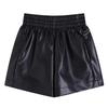 2023 Damen PU Leder High Waist Weitbein Hose für Alle Jahreszeiten
