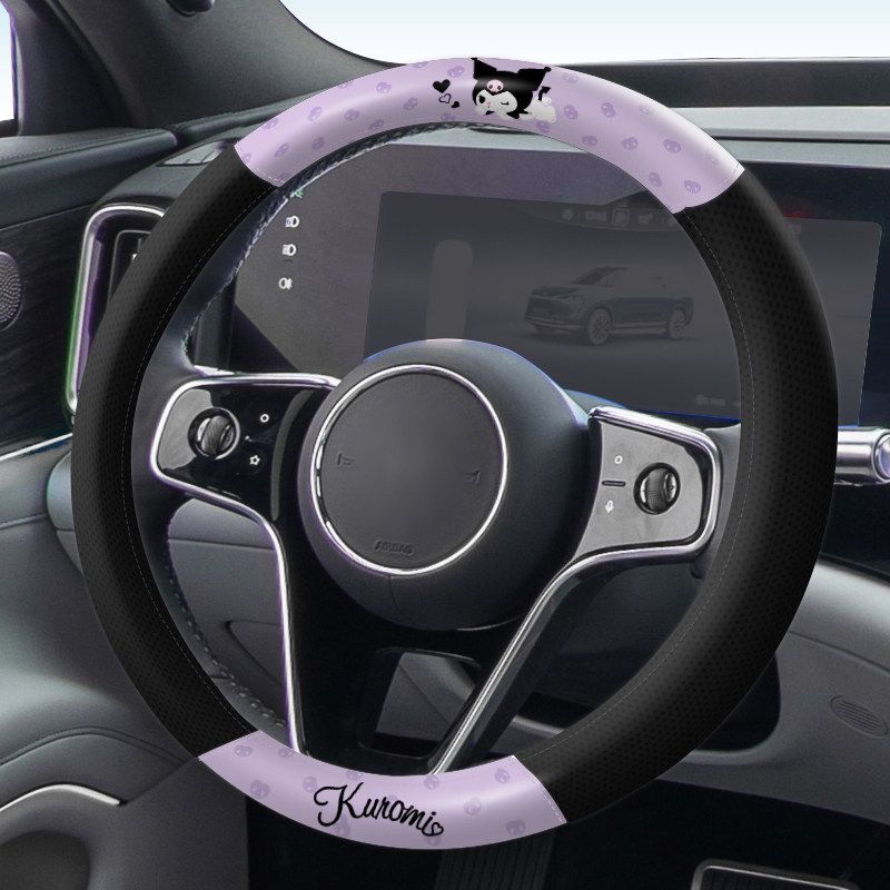 Hello Kitty Car Steering Wheel Cover, Breathable and Cute for Summer, Universal, Trendy, High-End, Mesh Cover for All Seasons, for Women