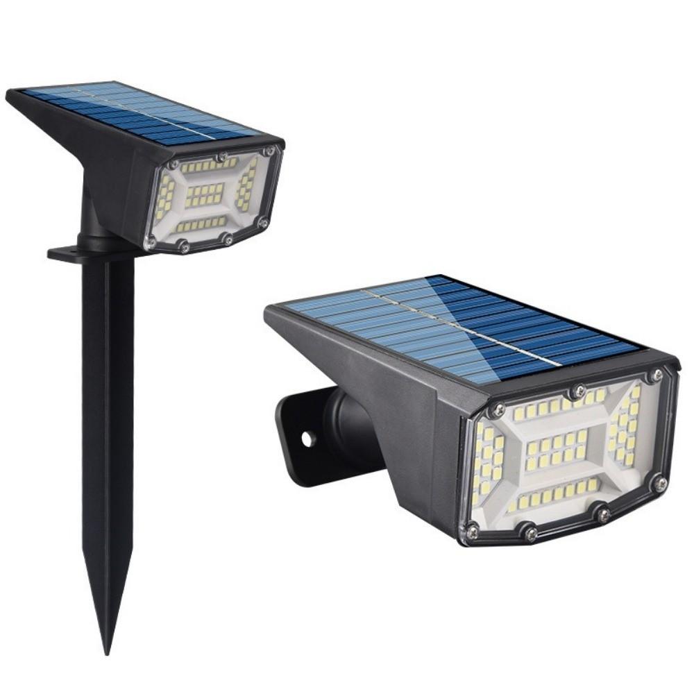 Solar Powered Solar Panel Lights Adjustable Waterproof Solar Flood Wall Lamp Super Bright Floor Plug Landscape Spotlights Garden