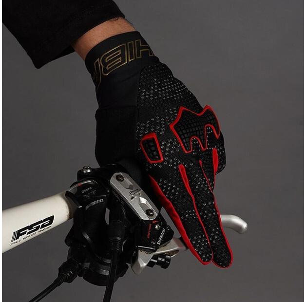 Chiba Infinity Long Finger Cycling Gloves (black-blue)