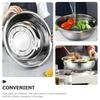 Happyyami Stainless Steel Mixing Bowls, Extra Large, Heat-Resistant, Deep Bowls, 2-Piece Set, Suitable for Salad, Vegetable Washing, Washing, Storage,