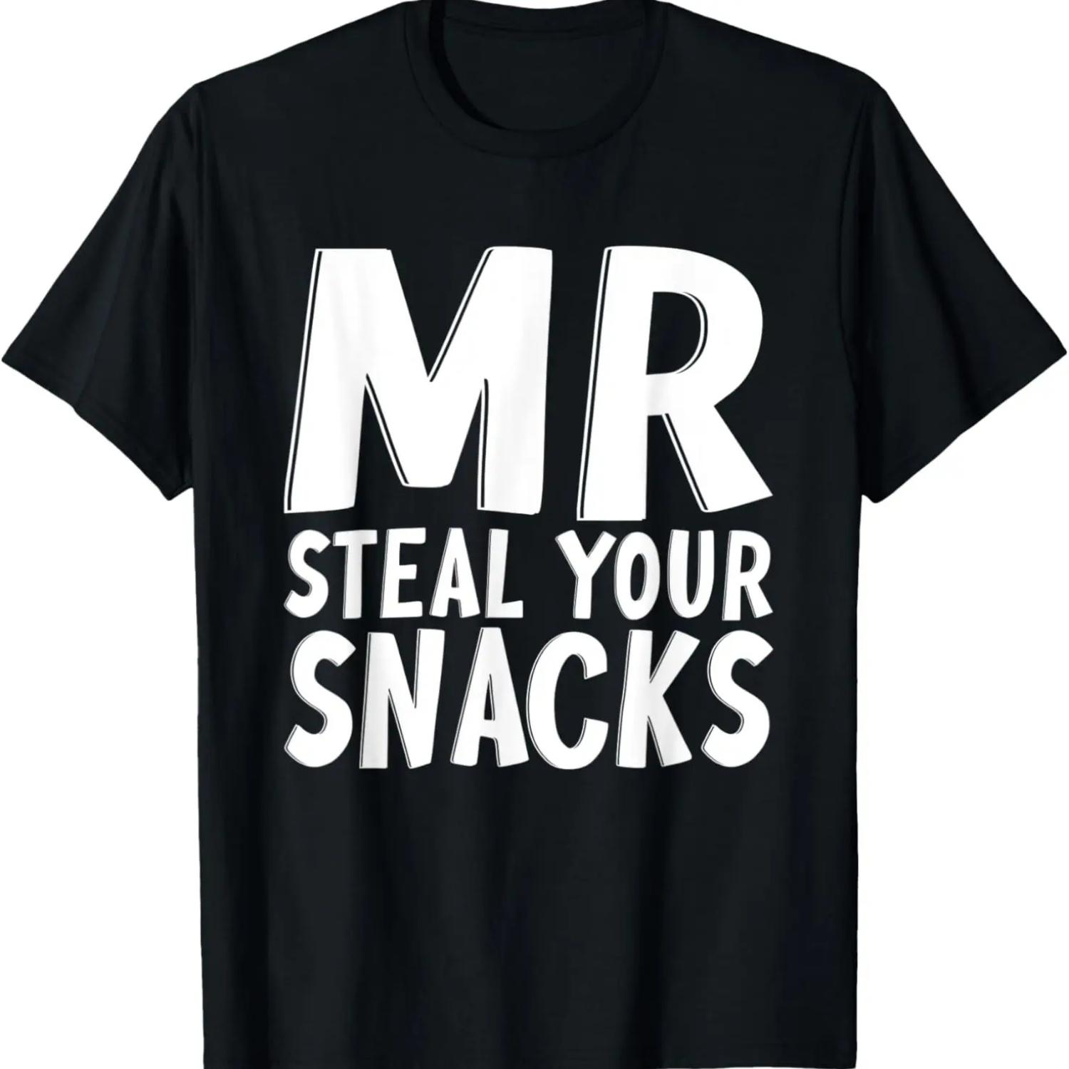 

Mens Mr Steal Your Snacks Hungry Food Lovers T-Shirt S чёрный