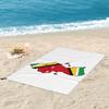 Guyana Flag Map Smile With Love Beach Towel Soft Microfiber Quick Dry Absorbent Quick Towels For Pool