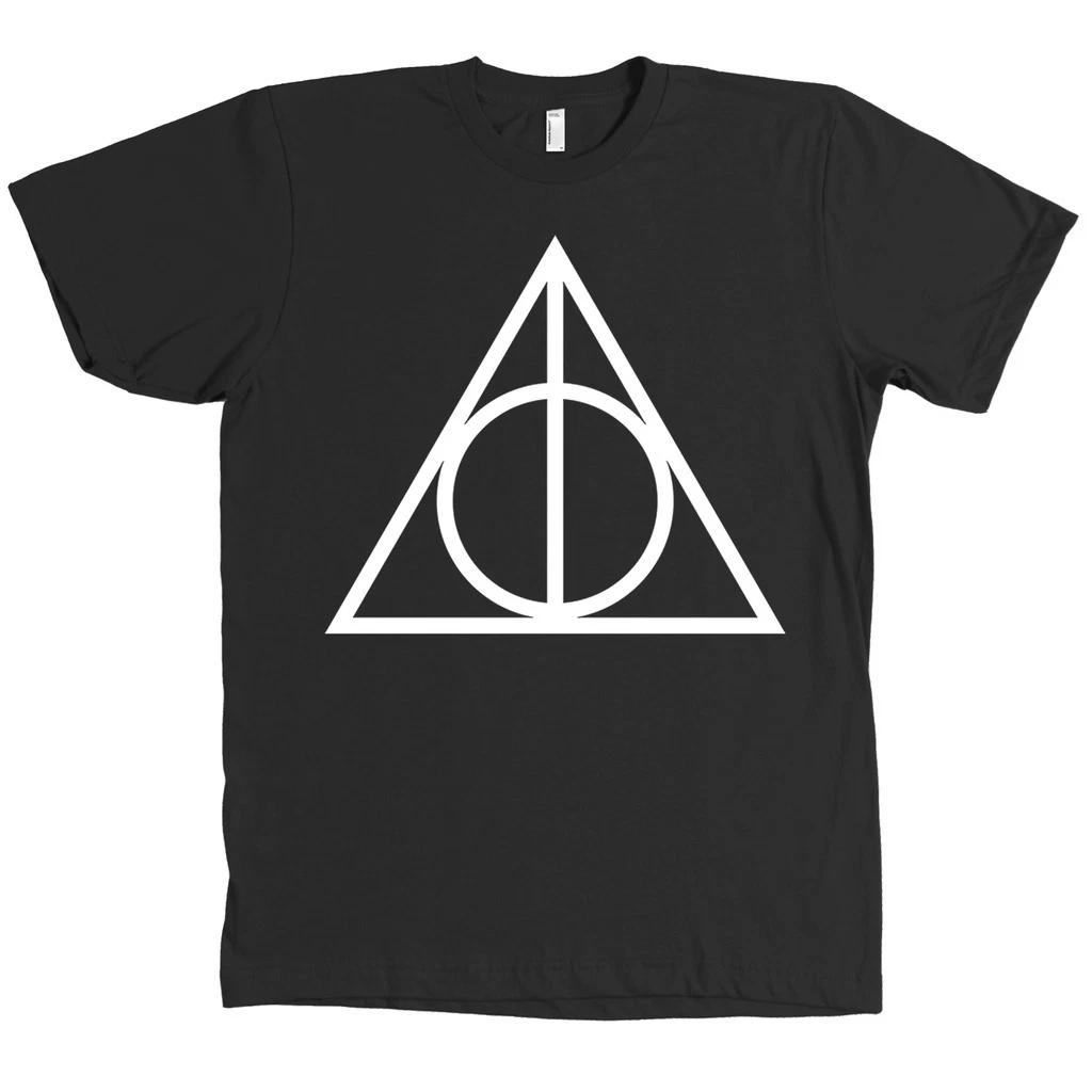 Sign of the Deathly Hallows Triangle Bella + Canvas T Shirt Harry Potter NEW S