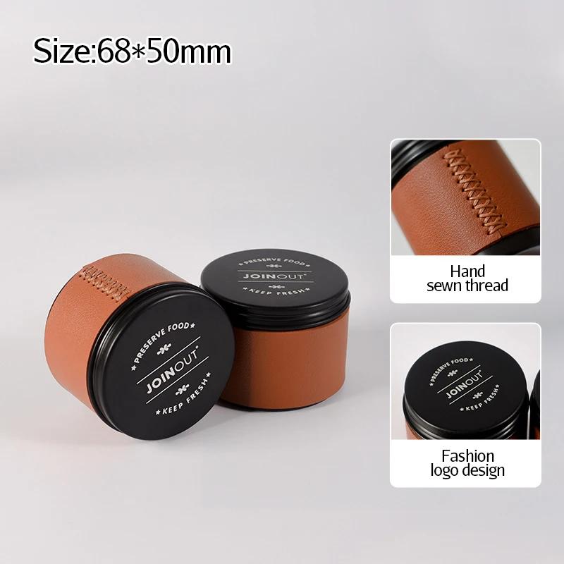 Portable Mini Coffee Bean Storage Jar Aluminum Alloy Coffee Powder Sealed Tank Outdoor Camping Coffee Bean Tea Storage Container