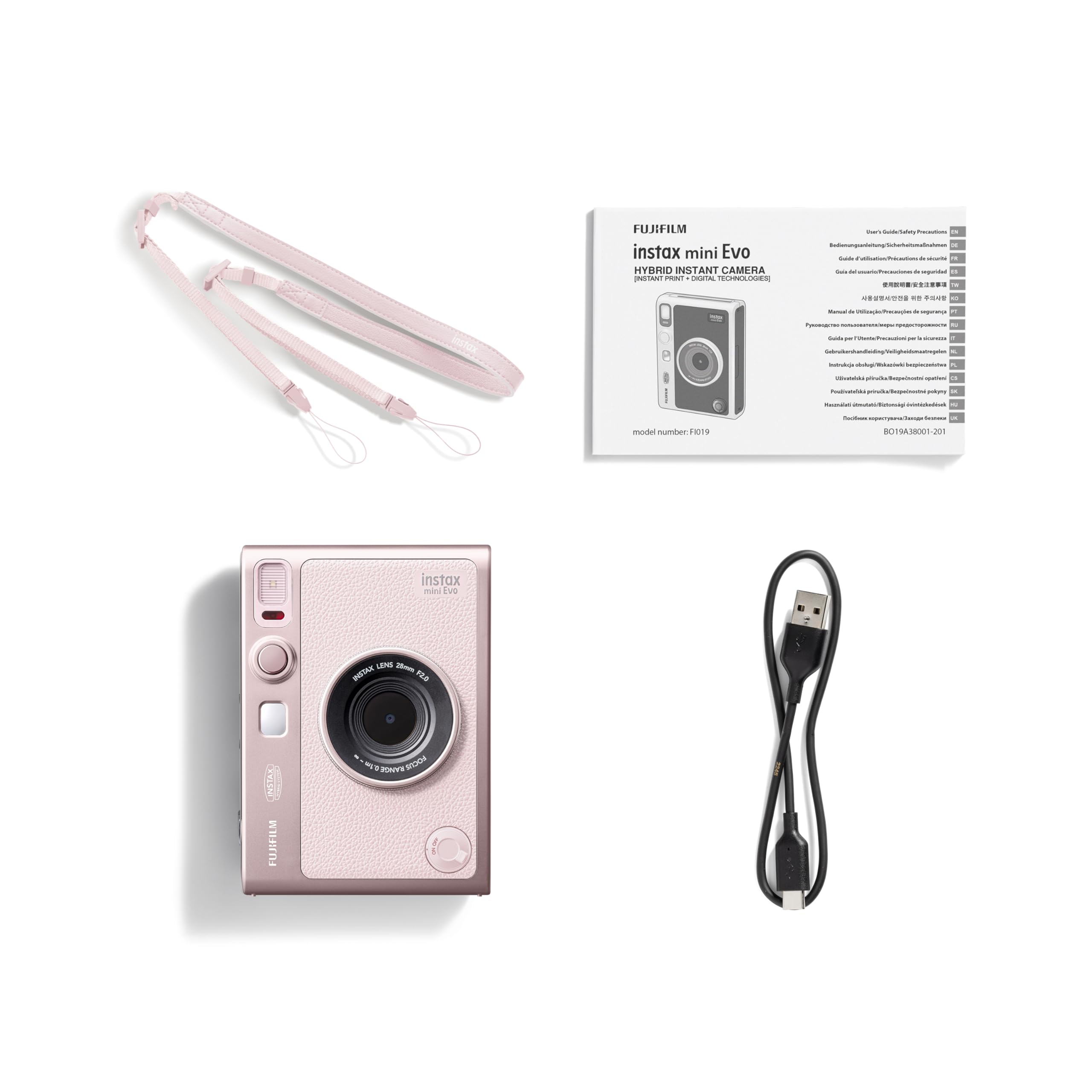

Гібридна миттєва камера Fujifilm Instax Evo instax mini Evo Рожева INS MINI EVO G PK C instax mini Evo G PK (Миттєва камера/принтер для смартфона/цифровий рожевий