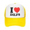 Individuelle Mode Unisex Ich Liebe Dilfs Trucker-Kappe für Erwachsene, Verstellbare Baseballkappe für Unisex Damen, Outdoor-Trucker-Kappe