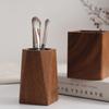 1 STuks Houten Penhouder Opbergdoos | Heldere Potloodcilinder, Retro Bureau Decoratie, Geschikt voor Knutselbenodigdheden, Penselen, Kantoorartikelen,