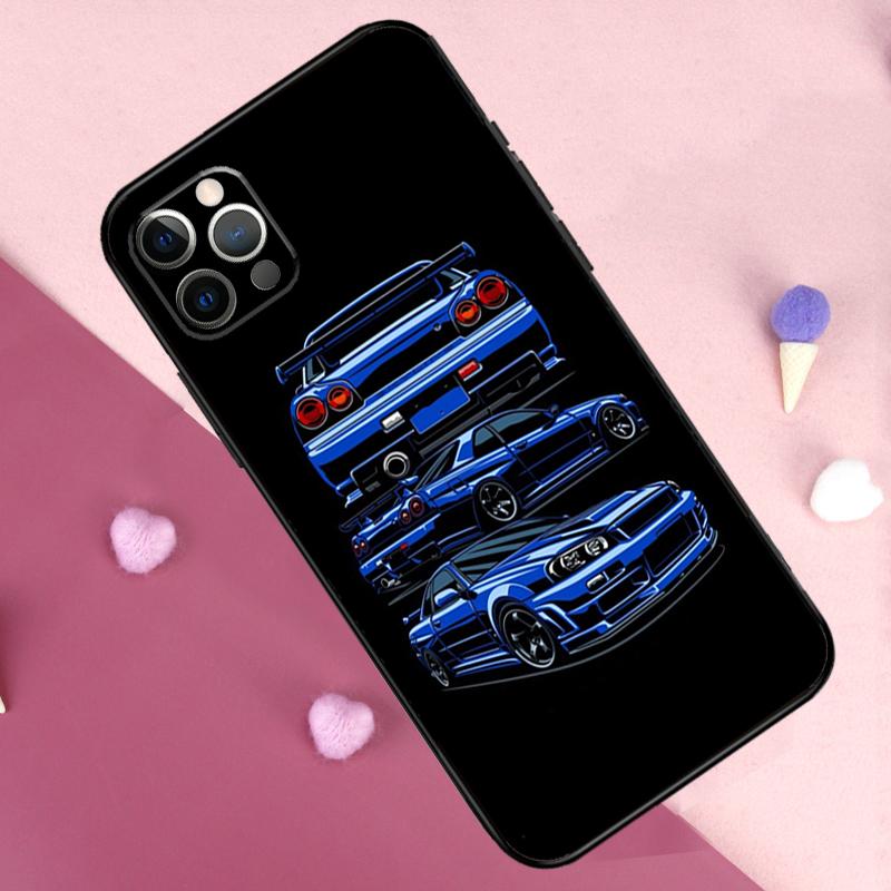 

Чехол JRM Skyline GTR R34 для iPhone 15 16 14 Pro Max Plus 13 12 Mini 11 Pro Max X XR XS Max 7 8 задняя крышка For iPhone 16 Plus