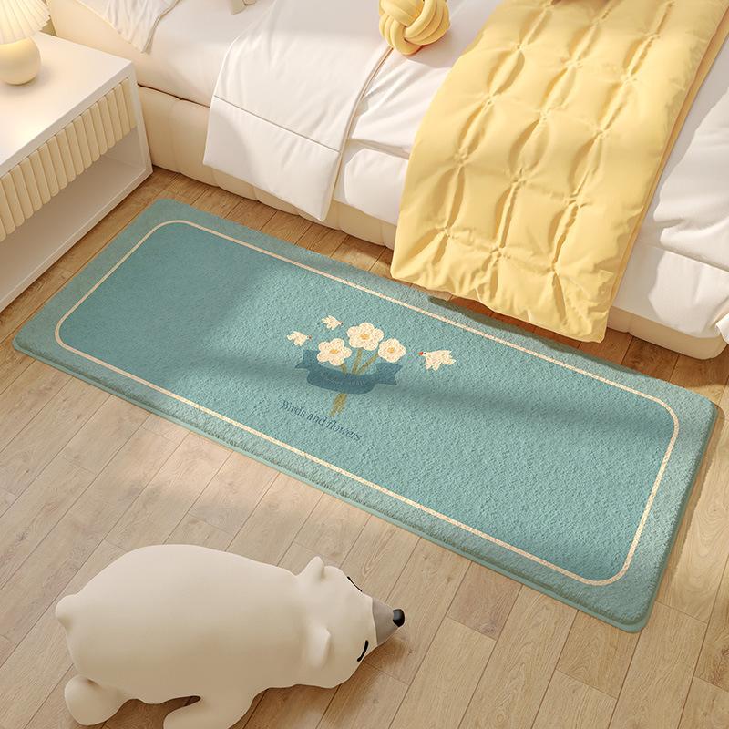 Children'S Room Carpet Bedroom Bedside Blanket Long Strip Baby Anti-Drop Floor Mat Living Room Sand Non-Slip Imitation Cashmere Crawling Mat