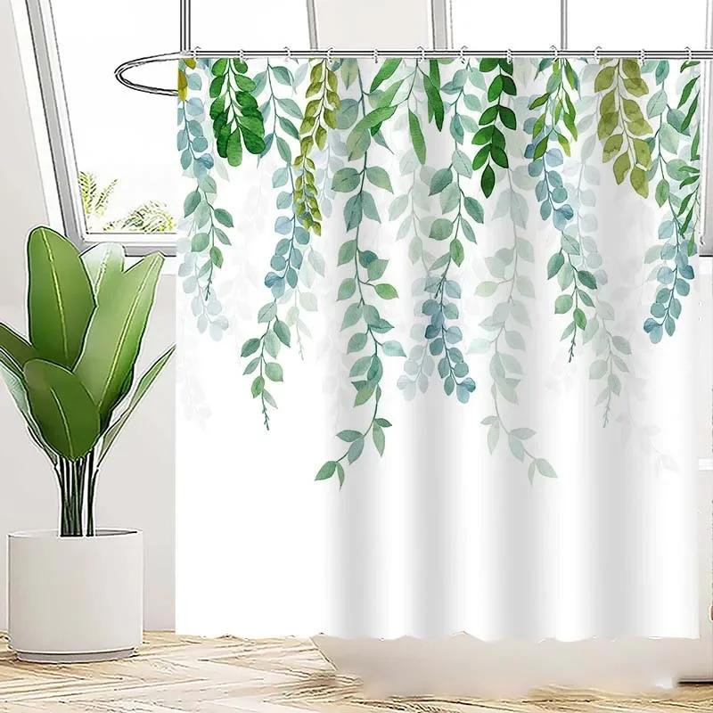 Rideau de Douche Imperméable Polyester Rideau de Salle de Bain Rideaux de Bain Rideau de Douche Hôtel Ménager Pour la Maison