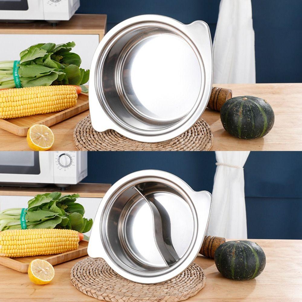 

Multi Purpose Cooking Boiling Pot Stainless Steel Hot Pot Pan Soup Pot Kitchen Saucepan 14cm-style 1