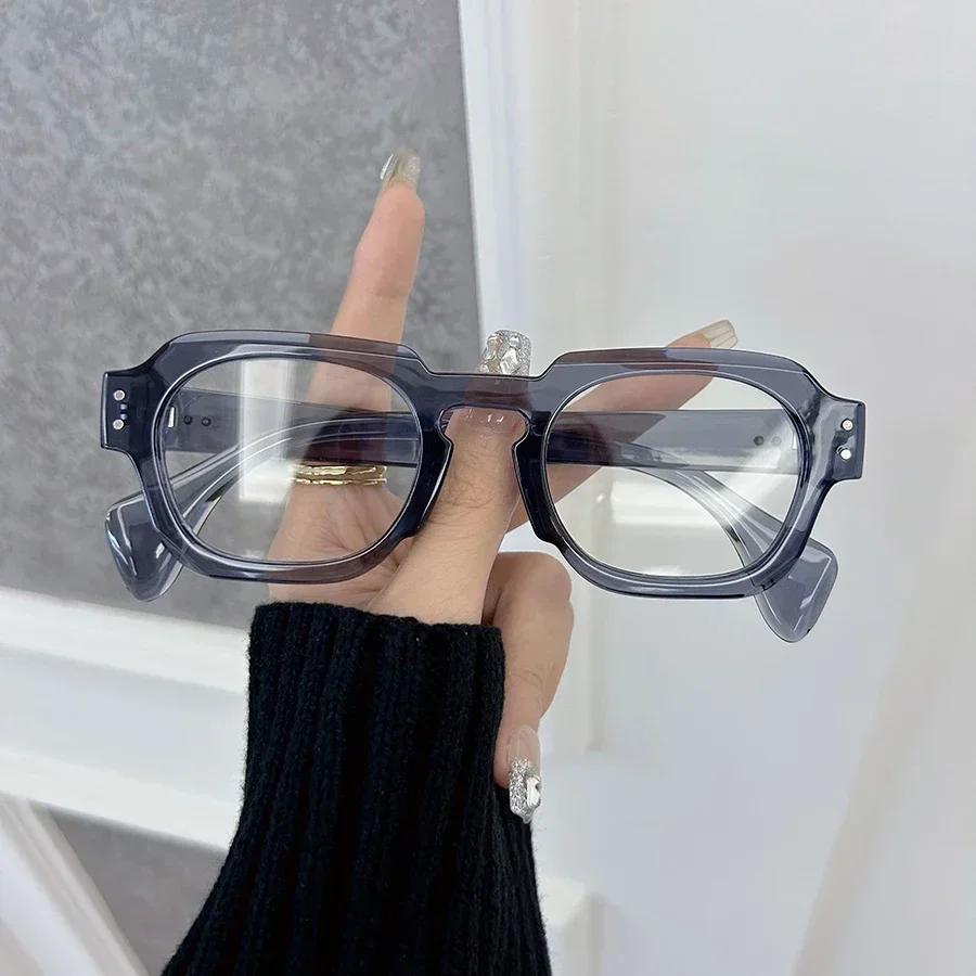 Square Anti Blue Light Glasses Fashion Retro Classic Women Men Computer Gaming Eye Protection Plain Spectacles