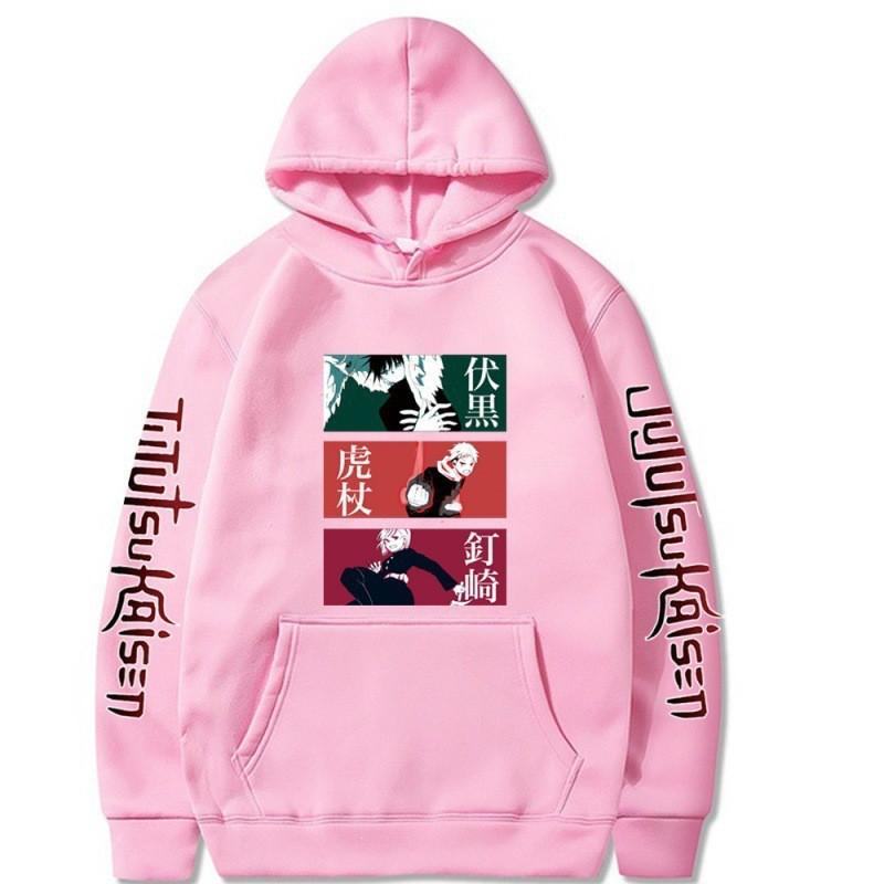 Anime Hoodie Jujutsu Kaisen Fushiguro Megumi Cosplay Sweatshirt Mens Oversized Cotton Lined Hooded Pullover Casual