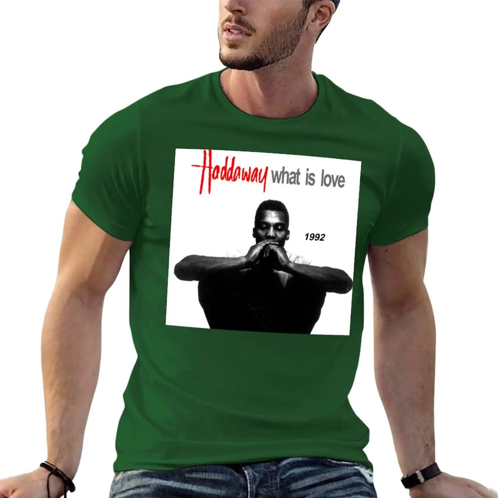 

Haddaway - what is love 1992 - Dance 90s T-Shirt custom t shirt blue archive Short sleeve tee men 4XL