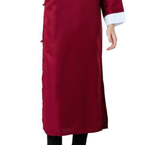 Groommen Tang Suit Vintage Long Sleeve Embroidery Stand Collar Knot Button Closure Stage Performance Autumn Winter Men Chinese Traditional Wedding