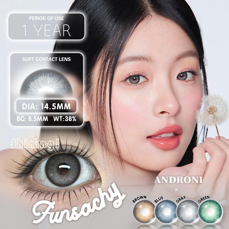 FUNSACHY Colored Lenses 1pair Brown Natural Eye Makeup Contacts Gray Pupils Blue Green Lens Yearly Fashion Cosmetics SoftLens