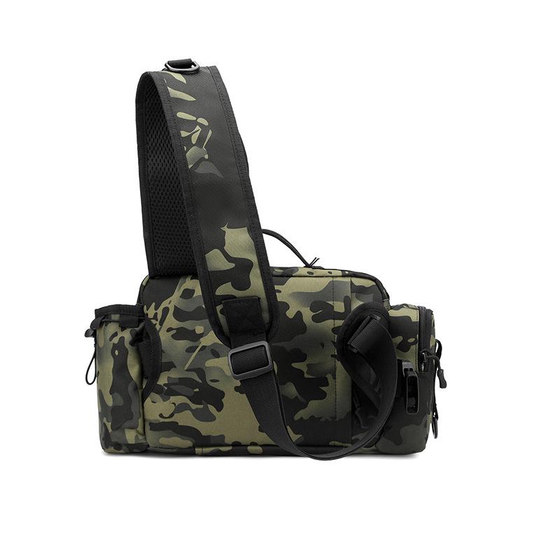 Camouflage Fishing Waist & Crossbody Bag with Large Capacity for Tackle and Rod Storage