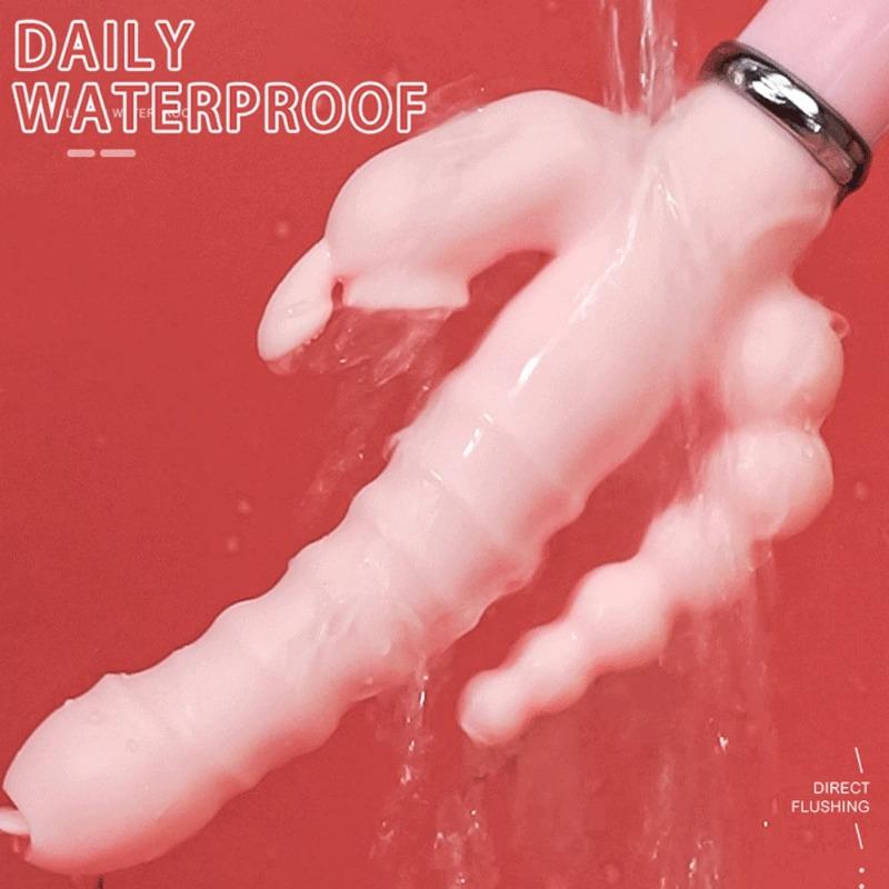 3 in 1 Dildo Rabbit Vibrator Waterproof USB Magnetic Rechargeable Vibrator Adult Toys