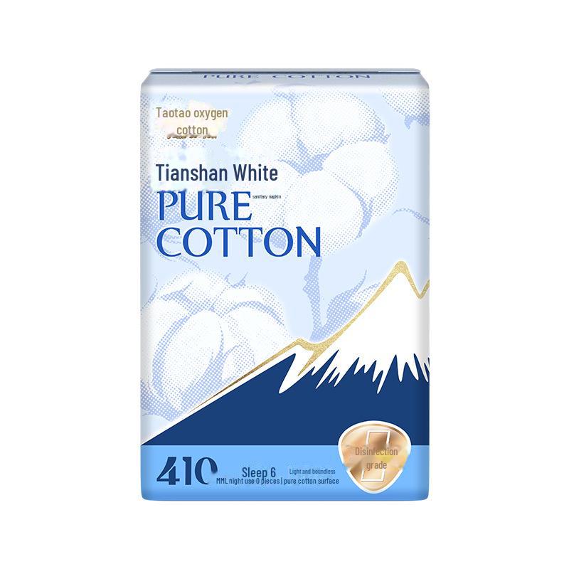 Absorbante igienice de noapte Jie Ling Tianshan din bumbac oxigenat fără parfum 410 mm, pachet de 6