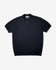 Solti Mesh Mixed Cable Open Collar Knit (Black)