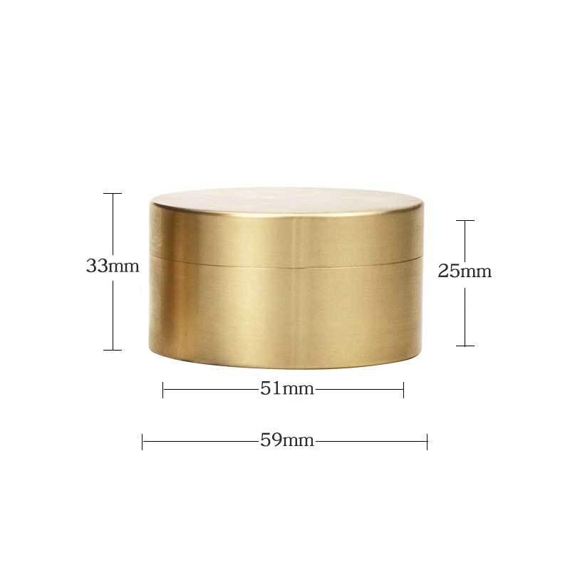Brass Round Sealed Waterproof Box Moisture-Proof Storage Box for Jewelry Coin Tea Dustproof Sealed Pill Box