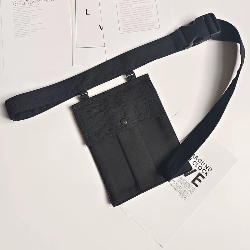 Techwear Style Adjustable Wide Belt With Phone Pocket Woman Outdoor Casual Decorative Waist Belt Bag
