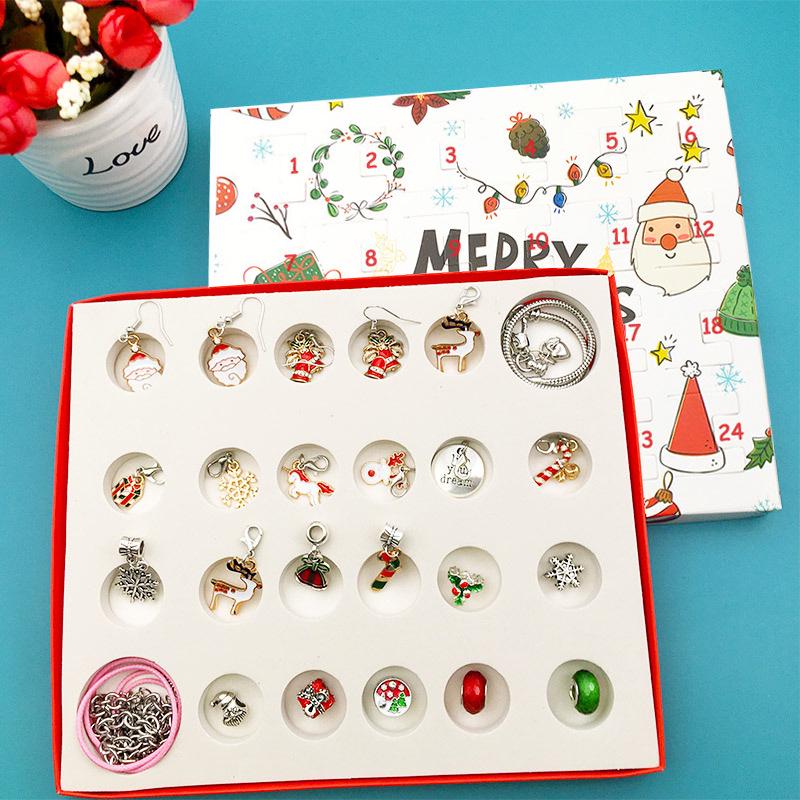 Hot Selling 24-Day Advent Calendar DIY Jewelry Surprise Box for Christmas Gifts