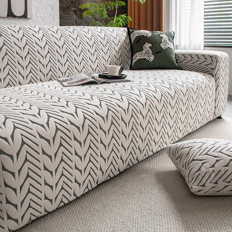 

Жаккардовый флис Простой Ветрозащитный Всеобъемлющий Чехол для дивана Универсальный чехол для дивана на четыре сезона Полное покрытие Подушка сиденья 70-90cm