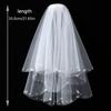 1PC Pearl Edge Hair Accessories With Comb Gorgeous Wedding Tulle 60CM White Bridal Veils