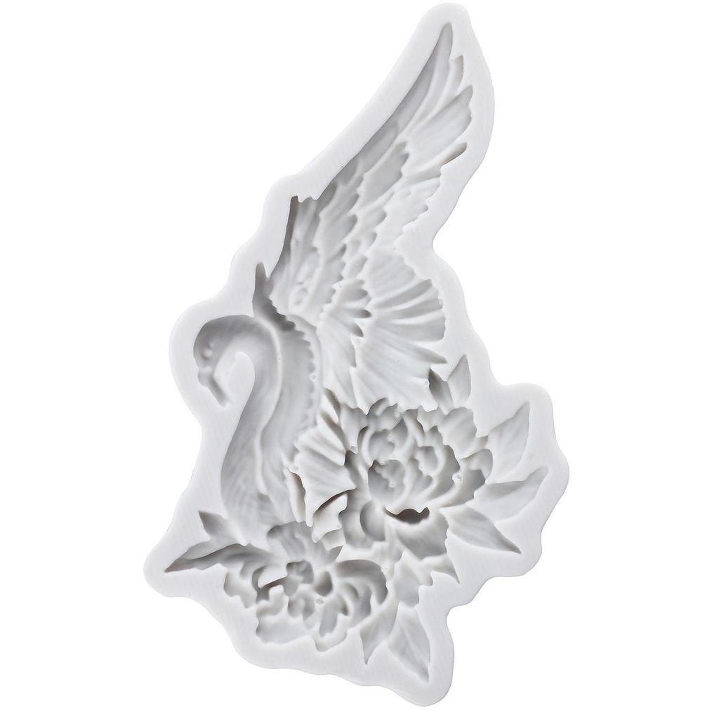 Schwan Silikonform Schwan Blume Fondantformen Kuchen Dekoration Werkzeuge Themenkuchen Dessert Dekoriert Schokolade Süßigkeitenform