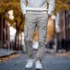 Mens Plus Size Multiple Pockets Casual Elastic Cuff Cargo Pants