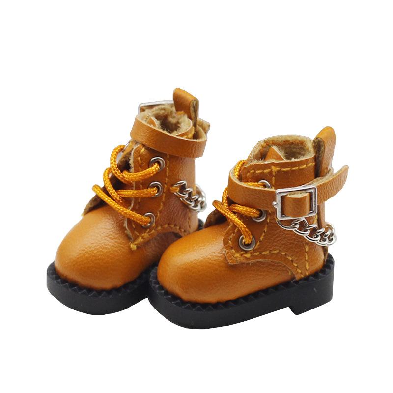 1 Pair Doll Shoes Lovely Chain Boots New Casual Hand-made Ob11 DOD 1/12 Bjd Doll Shoes Doll Accessories