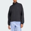 Adidas Gym Pacer All Tonal 3S Logo Print Solid Color Stand Collar Quick-Dry Long Sleeve Jacket Women jackets Black IW8167