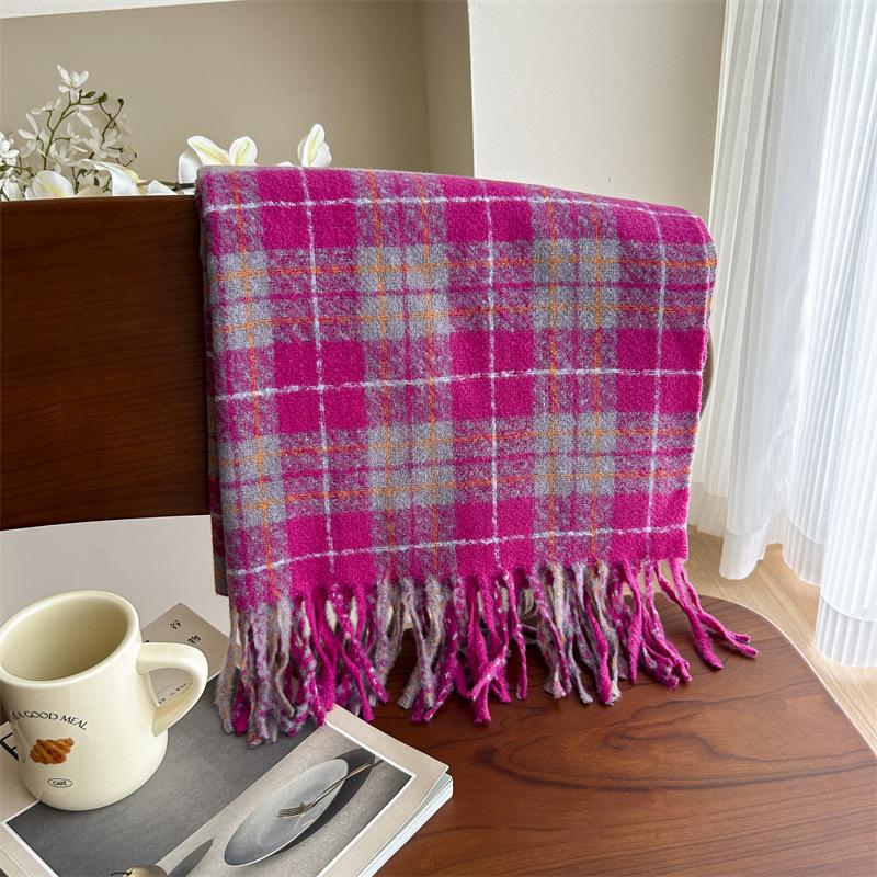 

Осень и зима новый мягкий клеевой сетчатый шарф для женщин, имитация кашемира длинный шейный платок 65x196cm