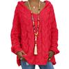Knitted Hoodie Hooded Coldproof Thick Autumn Winter Solid Color Loose Sweater Jumper Female Clothing
